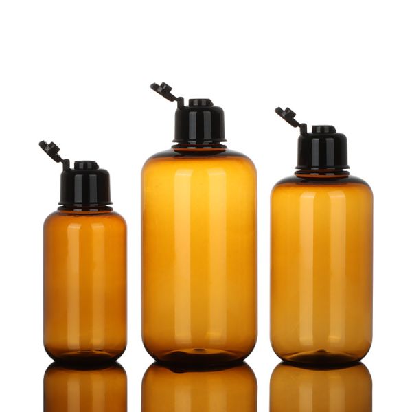 PET Eco Friendly Plastic Screw Top Bottles 300ml Round Macallan