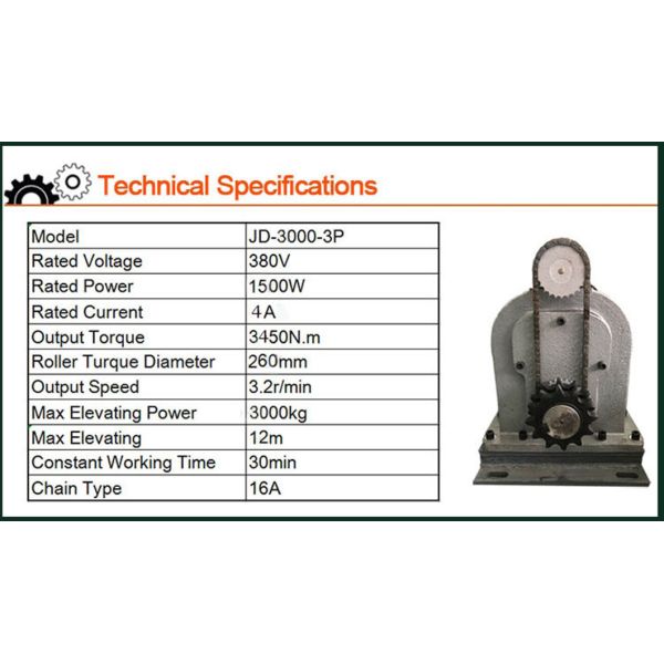 AC3000kg Heavy Duty Shop Shutter Motor , Industrial Roller Shutter Door Motor