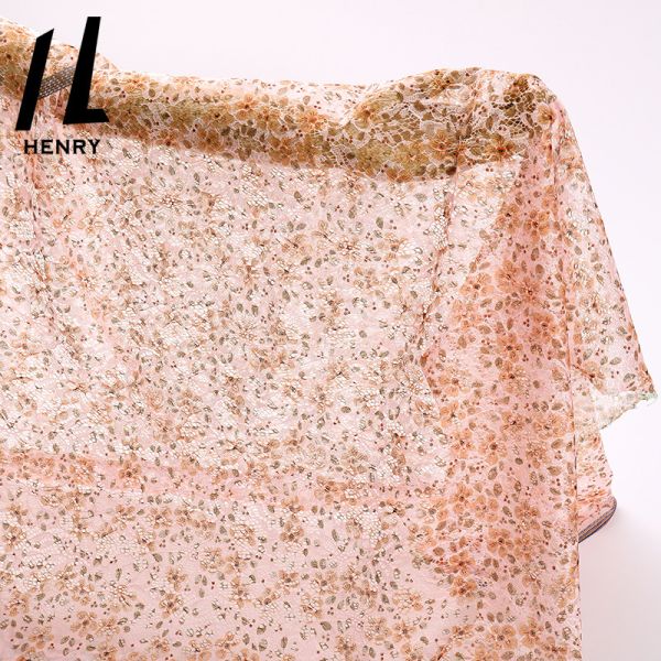 Hot Sales New Design Printed Flower Tulle Wedding Dress Fabric Luxury Sewing Fabrics For Dress