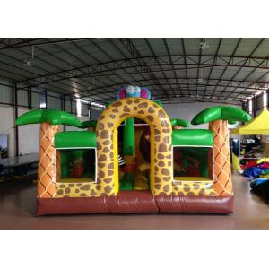Savanna Slide Inflatable Bounce House , Amusement Park Inflatable Bouncy Castle