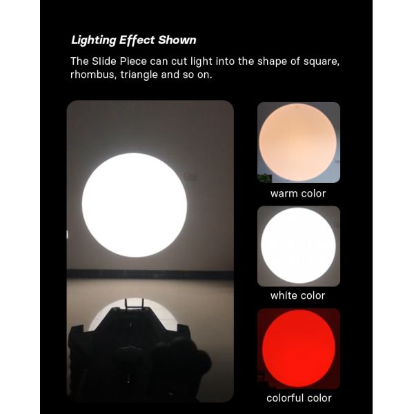 200W LED Ellipsoidal Spotlight 3200K-5600K CCT 90lm/W Efficiency