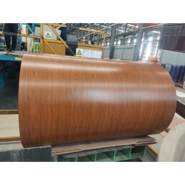 3000 series wood color coated aluminum coil polyester coated aluminum coil for decorations and door Materials