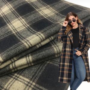 Tartan Check Woolen Plaid Tweed Wool Fabric Sustainable 600gsm