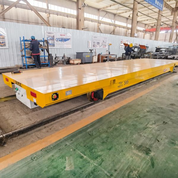 Battery Powered Wireless Remote Control 10 Tons Steel Rail Transfer Cart