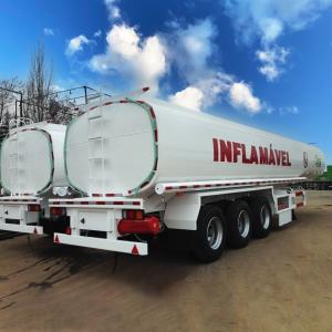 42000L 4 Compartments Super Single Tire Fuel Tank Truck Semi Trailer with BPW