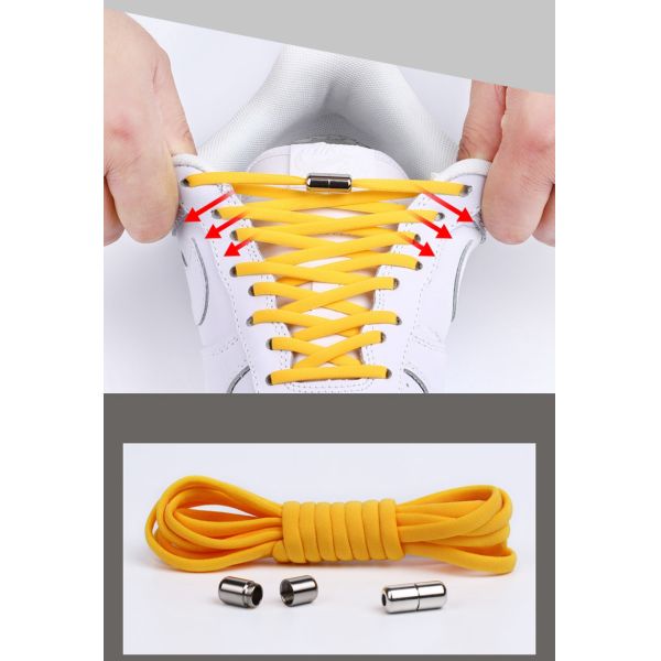 Custom Flat Colored Elastic No Tie Shoe laces For Lazer