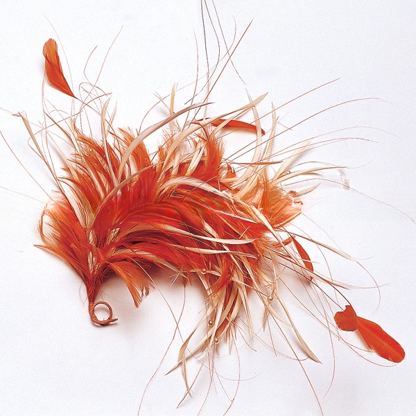 15*30 cm Millinery Supplies Hackle Feather Flower Mount with Wire Accessory