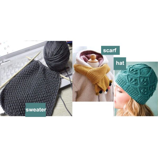 Knitting Needles Set , Carbonized Bamboo Knitting Needles for Handmade Creative DIY