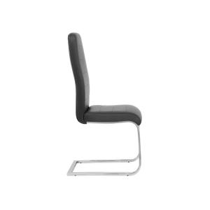 Luxury 107cm 58cm Black Leatherette Dining Chairs