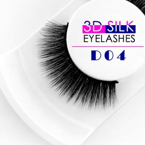 Natural Black 3D Silk Eyelashes High Flexibility 100% Handmade Craft
