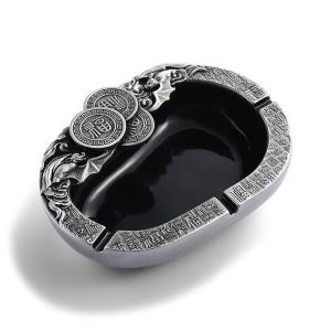 OEM ODM Sandblasting Portable Metal Pocket Ashtray Corrosion Resistance