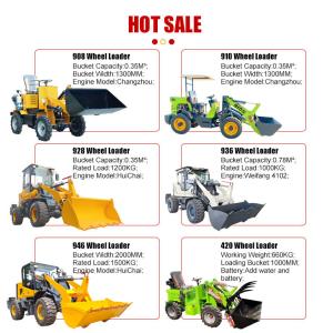 Compact Boom Loader Mini Radlader Cargador 2 Ton 1.5ton 1.2 Ton 1ton Mini Front