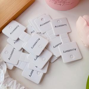 Embossed Hair Tie Folding Cards Black Text 100pcs