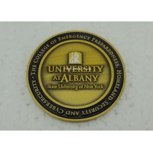 Antique Gold University Personalized Coins , Brass Stamped Soft Enamel Military