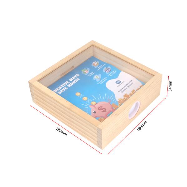 Natural Creative Wooden Storage Box For Travel Vacation Honeymoon Graduation Trip Adult Kids Piggy Bank Money Saving Box