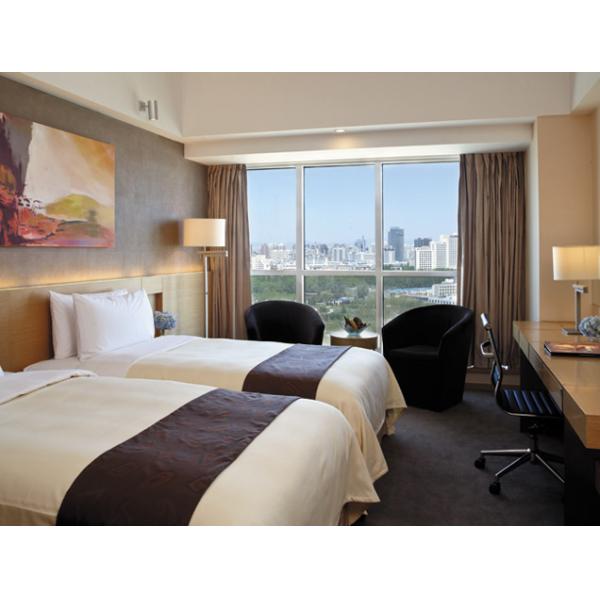 Modern Beech Wood Veneer Hotel Bedroom Furniture Sets With Sofa Set