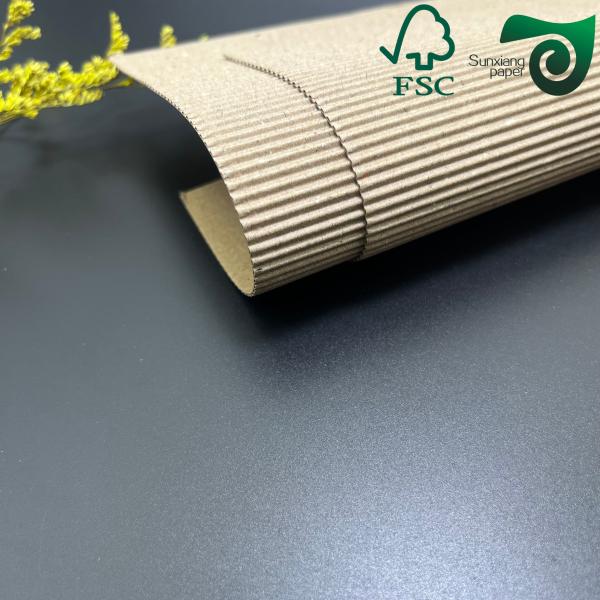 E F Flute Brown Black Corrugated Cardboard 110gsm 120gsm 150gsm Various Thicknesses