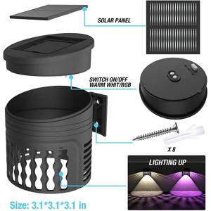 IP65 Waterproof Solar Wall Fence LED Lights Landscape 80 * 80MM For Outdoor