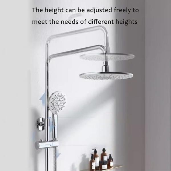 Buy Wall Mounted Round Faucet Shower Set Pressurized Shower Head For Household Bathroom at wholesale prices