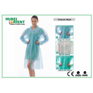 ISO13485 Hospital Disposable Lab Coats 40G/M2 With Snaps