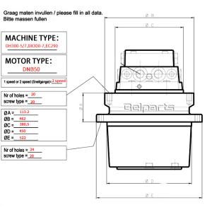 Doosan DX300-7 DH300-5 EC290 Travel Motor Assy For Excavator Parts