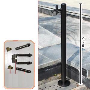 Black Stainless Steel Standpipe Outdoor Bibcock Garden Water Taps Watering Post