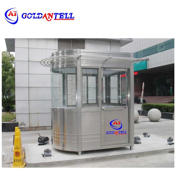 Buy Custom Stainless Steel Security Cabin Prefab Outdoor Guard Booth at wholesale prices