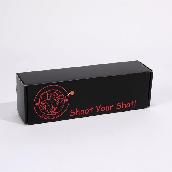 Customized Die Cut Eco Friendly Black Mailer Box for Clothing / Gift / Shoes Packaging
