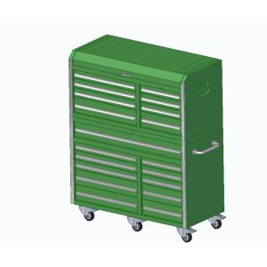 Aluminum Handles and Stainless Steel Rolling Tool Chest for Workshop Equipment Storage