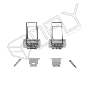 22*16mm Aluminum Recessed LED Profile Anti-Dazzle Prismatic Cover For LED Strip