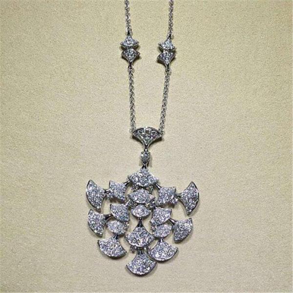 Real low price and high quality jewels B Diamonds Necklace 18k gold Diamonds Diamond material SI H necklace