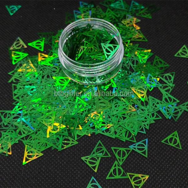 Stock of PET-Friendly Harry and Potter Triangle Glitter in Eco-Friendly Material