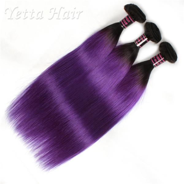 Purple Russian Remy Hair Extensions , Natural Silky Straight Hair Weave With Soft