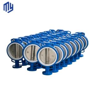 Manual Cast Iron Gas Water Industry Wafer Type Butterfly Valve with OEM Port