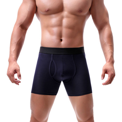 Plus Size Cotton Boxer Shorts Sports Mid-Rise Gym Boxer Briefs Custom Brand