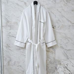 White Waffle Hotel Spa Robes For Salon Compressed Optional Size Customized Color