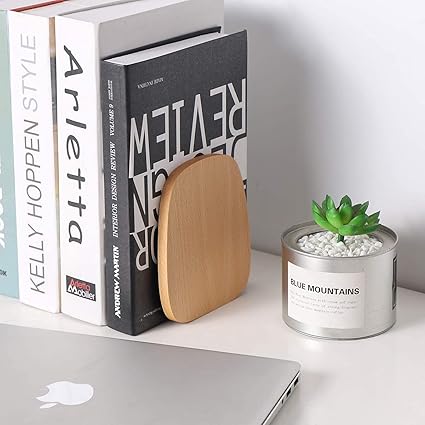 Premium Wooden Desktop Bookends - Luxurious Design for Neatly Organizing Books.