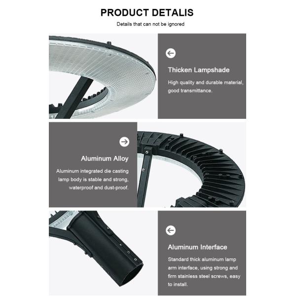 IP65 Waterproof Super Bright 6000K LED Solar Garden Light CRI80 For Parks