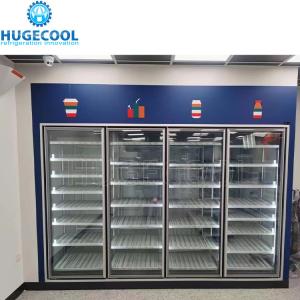 4 Door Display Walk in Cooler with Storage Area for Shop Scroll Compressor