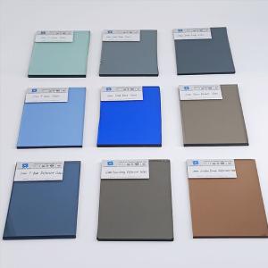 Customized Shape 8mm Dark Blue Toughened Glass For Railings