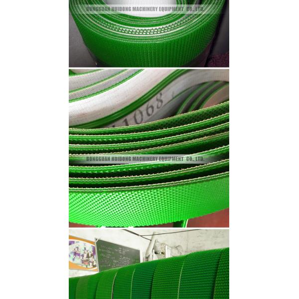 Green Rubber Conveyor Belt PVC Pattern Conveyor Belt Ribbed Custom Design