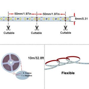 110V220V 8mm 120leds 3000K4000K6500K Warm White Natural White Electroplate