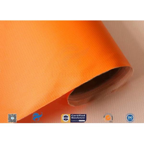 0.45mm Chemical Corrosion Resistant Orange Silicone Coated Fiberglass Cloth Fabric