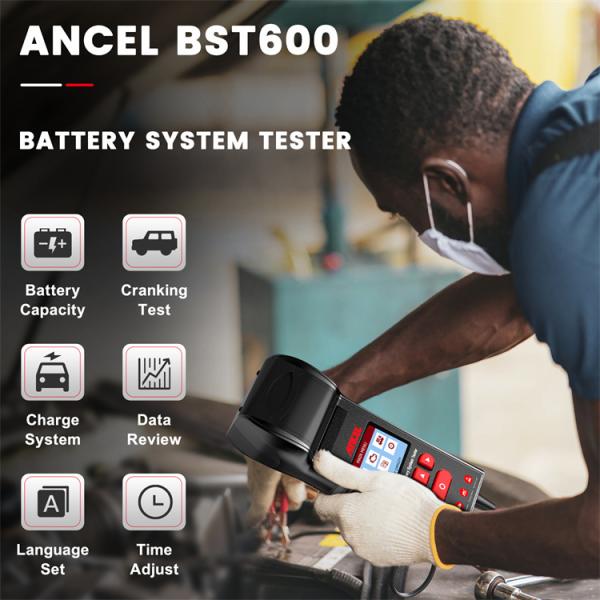 Ancel BT600 Battery Tester Support 12v And 24v Build In Printer