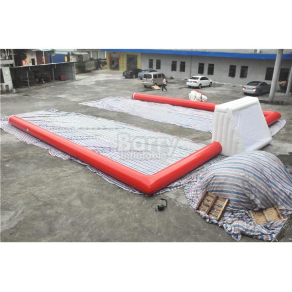 Red Air Sealed Big Inflatable Football Field , Inflatable Soccer Court