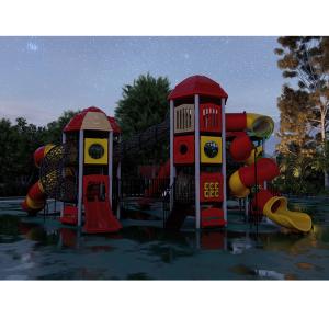 120cm Fall Height Plastic Slide Playground 20 Persons Capacity