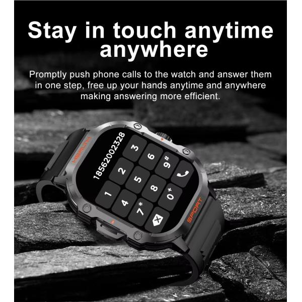 2.1inch Amoled Smart Watch HK24 Men Sports AI Voice Assistant Health Monitoring for men