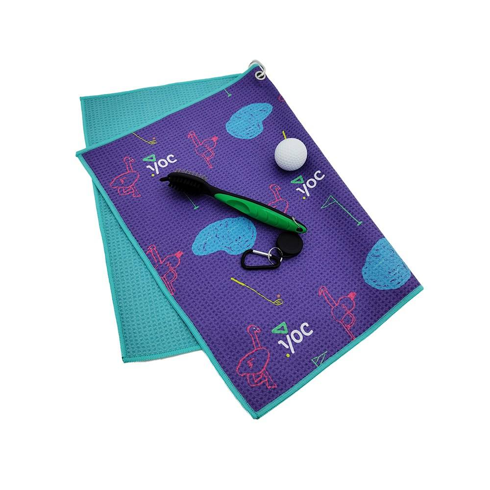 Personalized Designs High Quality Material Golf Towel Custom Printed Microfiber