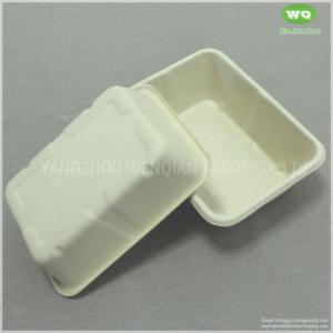 500ml Eco-Friendly Unbleached Sugarcane Pulp Rectangular Lunch Box ,750ml