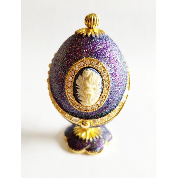 Luxury RoseFaberge Easter Eggs Jewelry Box Russian Royal Case Metal Faberge Egg Faberge Egg Jewerly Trinke t Box